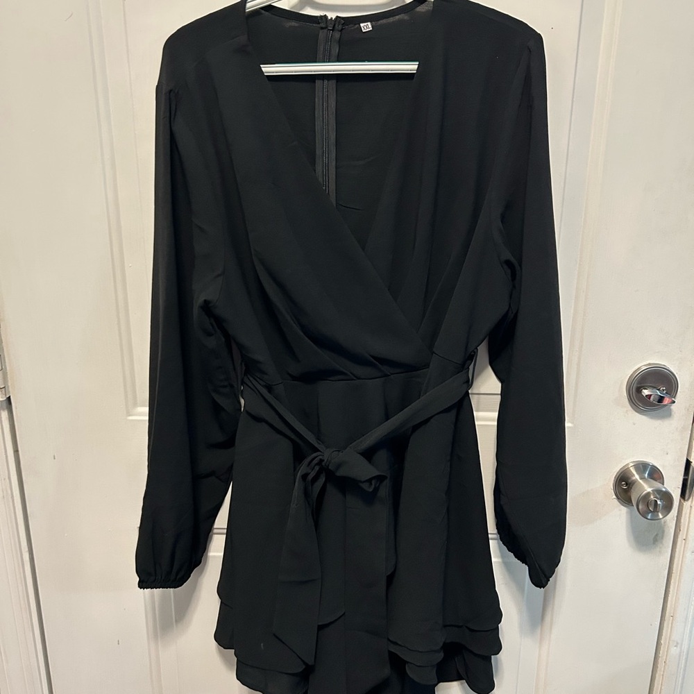 Amazon Black Wrap Dress
